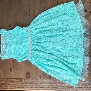 Girls Aqua Speechless Kids Lace Dress with Beaded Detail.